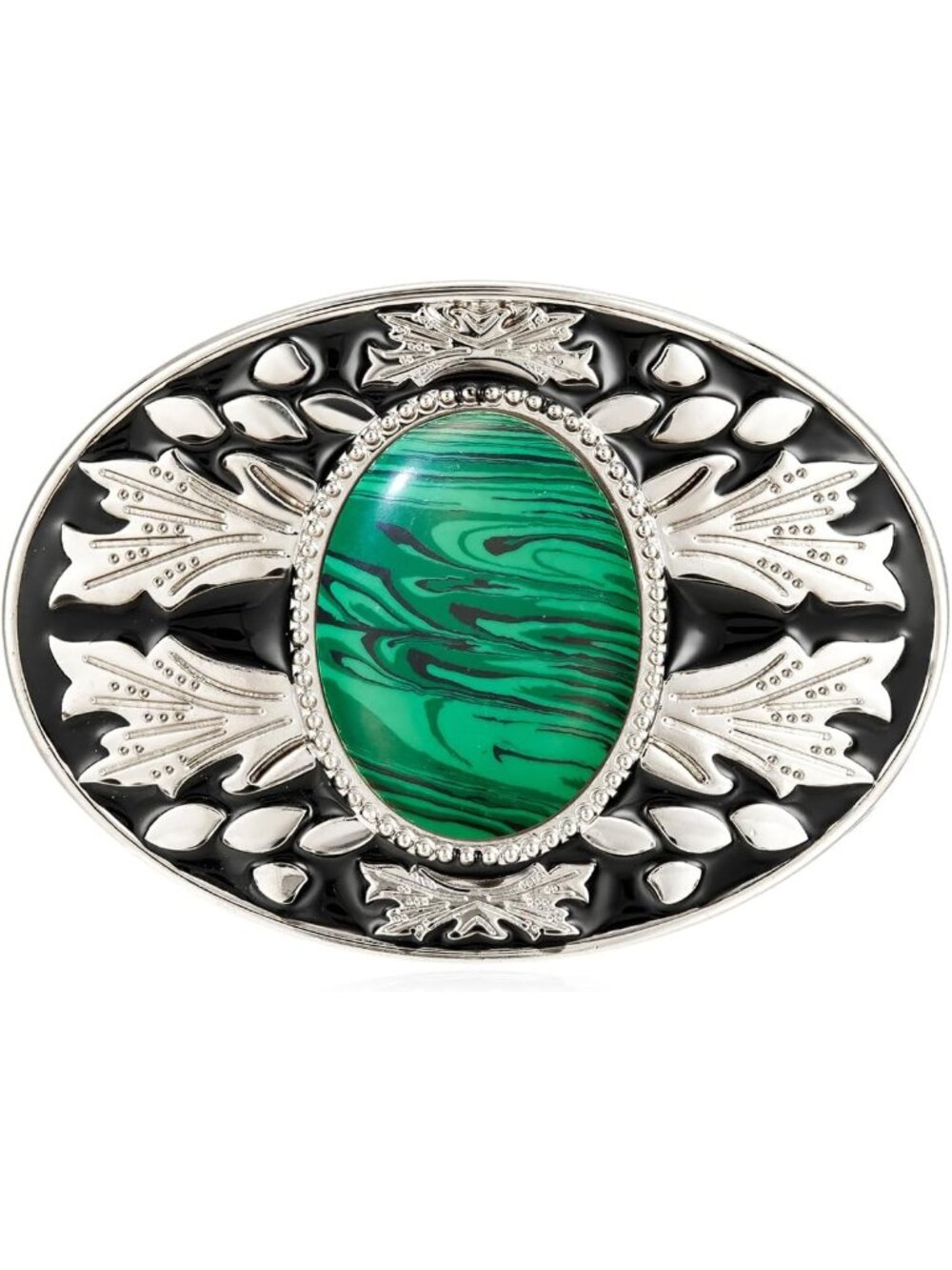 Unisex D-malachite Eye Vintage Western Cowboy Turquoise Stone Belt Buckle